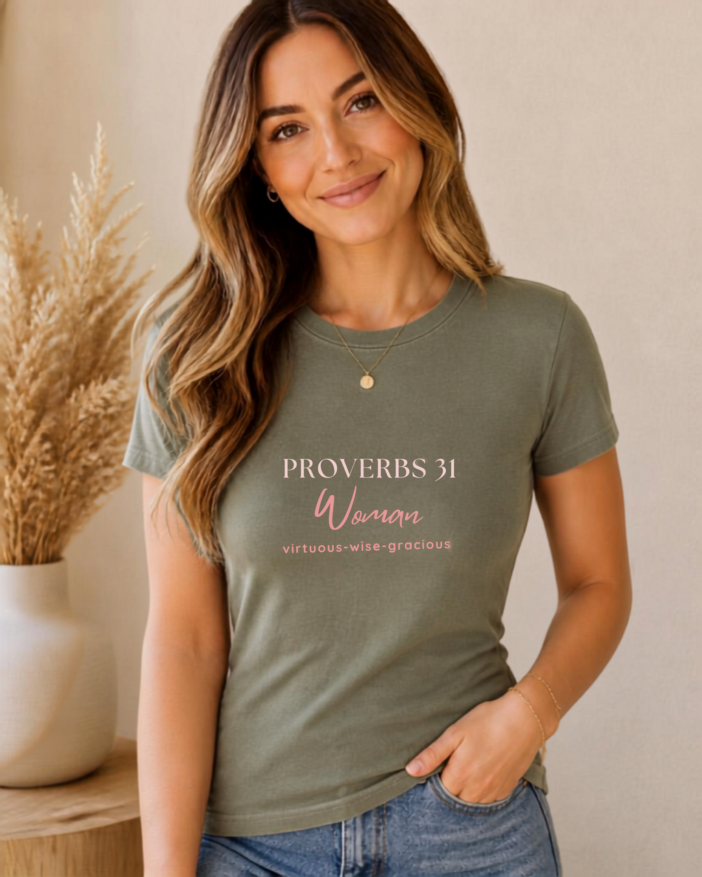 Proverbs 31 Woman Vintage Washed Tee