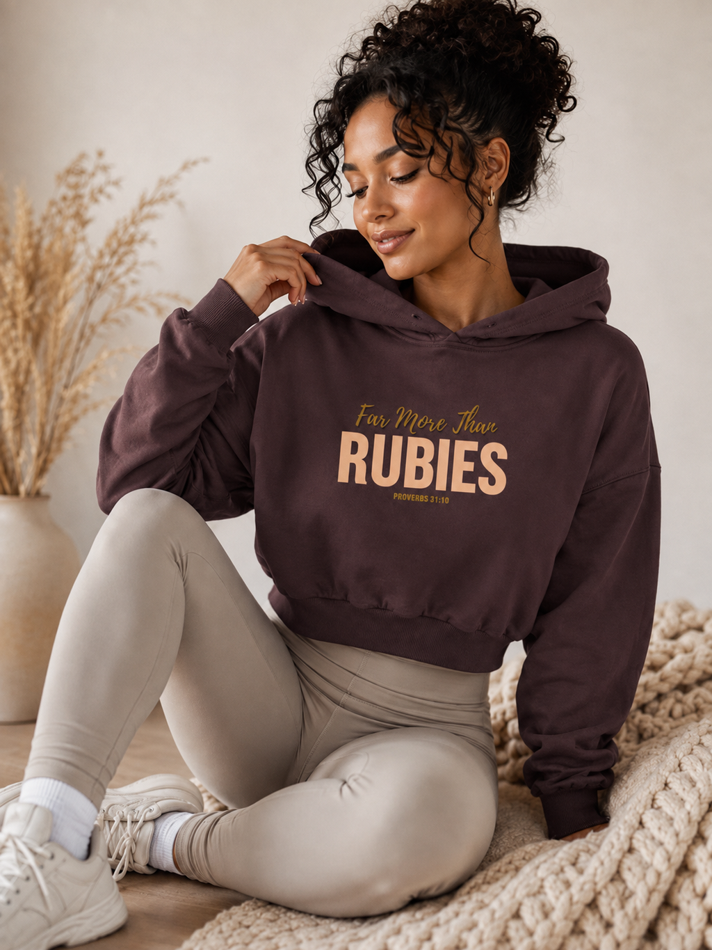 Far More Than Rubies Cropped Hoodie