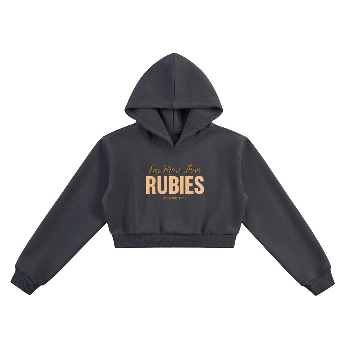 Far More Than Rubies Cropped Hoodie