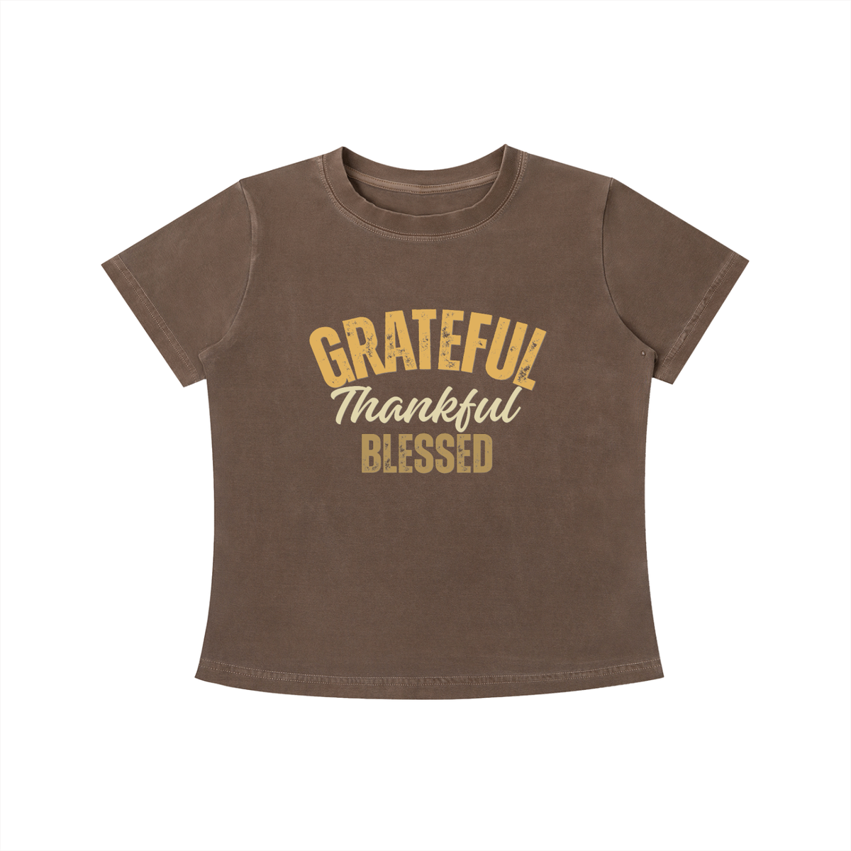 Grateful Thankful Blessed - Vintage Wash Slim Fit T-shirt